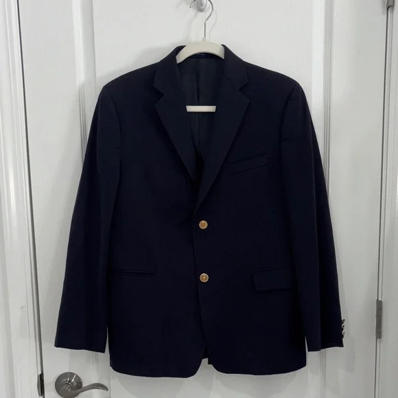 Lord & Taylor boys Navy Blazer with Gold Buttons size 14 - Picture 1 of 6